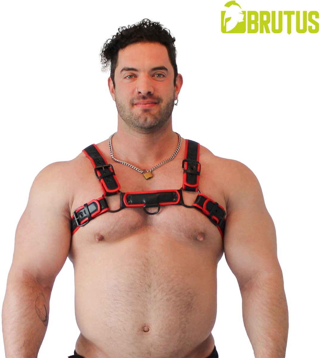 BRUTUS Vegan Puppy Harness Black-Red S/M