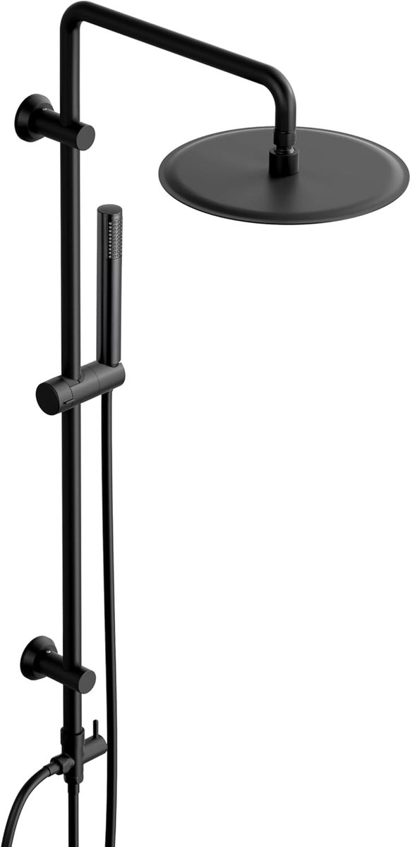 Douchesysteem - Regendouche Set - Badkamer Vernieuwen - XL Hoofddouche - 92cm Stang - Zwar