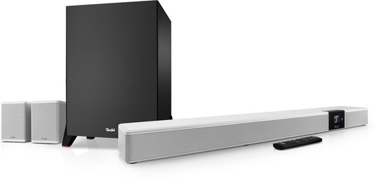 Teufel CINEBAR 22 Power Edition - Dolby Atmos 7.1 soundbar met draadloze, krachtige subwoofer - Home cinema systeem - wit