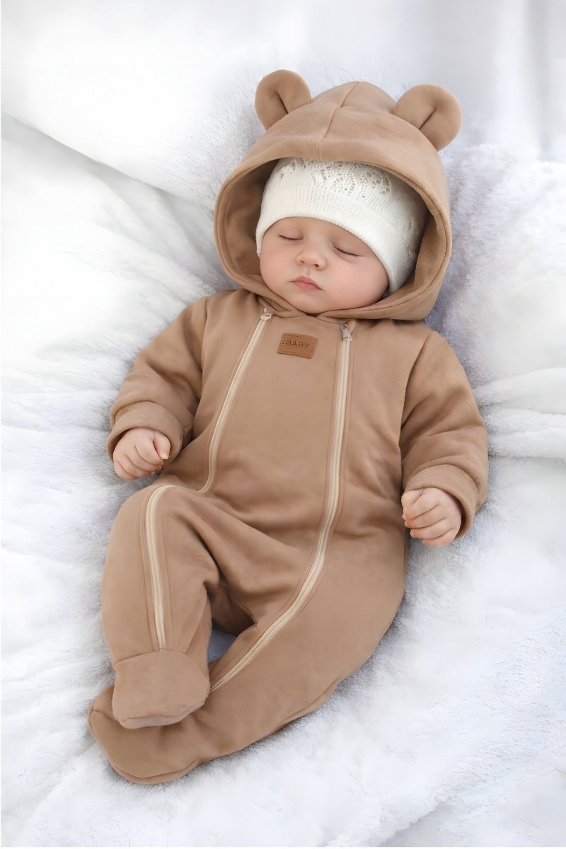 Dartomik Abcdefg-baby - Babyjumpsuit - 74 - Twee Ritsen - Cappuccino