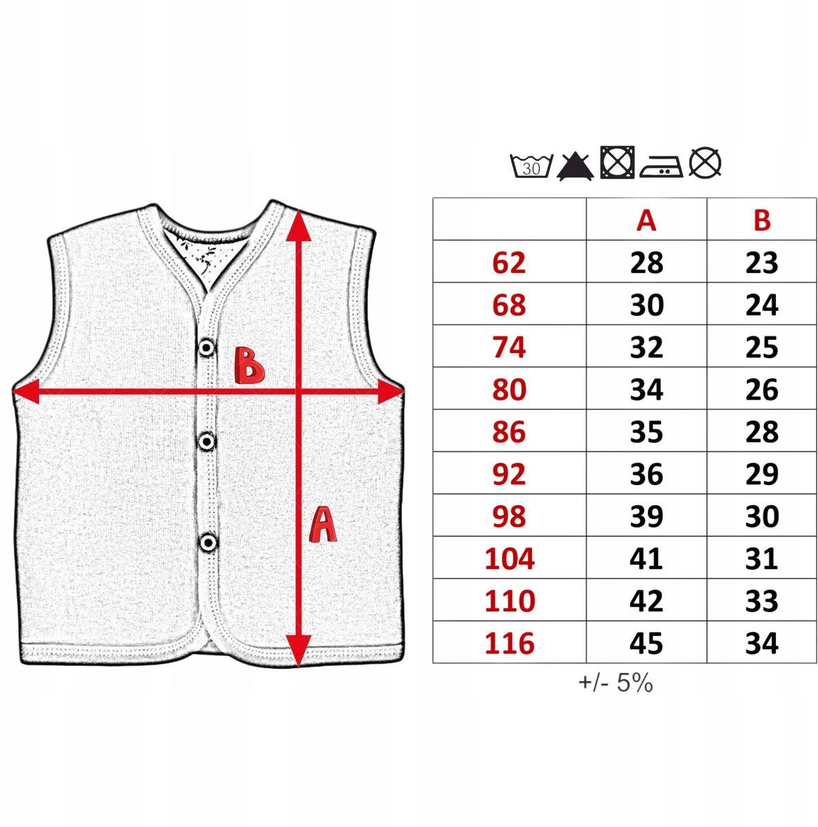 Dartomik Kaftanik - Warme Kinderbodywarmer - Baranak - Maat 104 - Oeko-Tex
