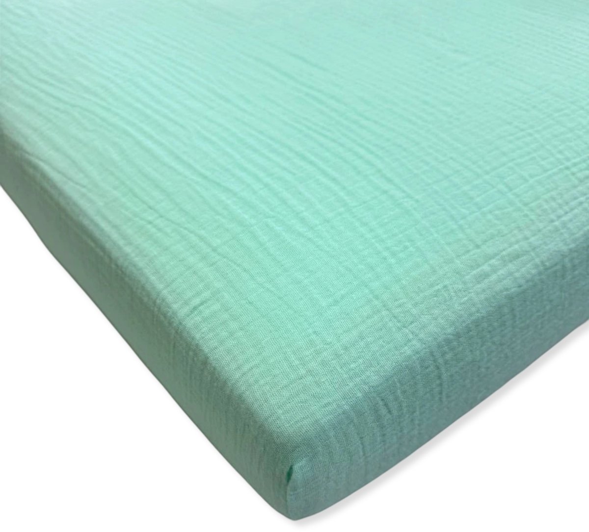 Dartomik - Muslin Lakentje - 120x60 cm - Mint - 100% Katoen