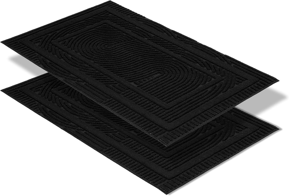 Buitendeurmat Set - Weerbestendige Mat - Entree Beschermen - Vuilafstotend Ontwerp - 2x 40