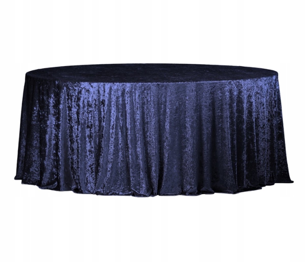 Merkloos - Welours tafellaken - 340cm - Blauw - Premium