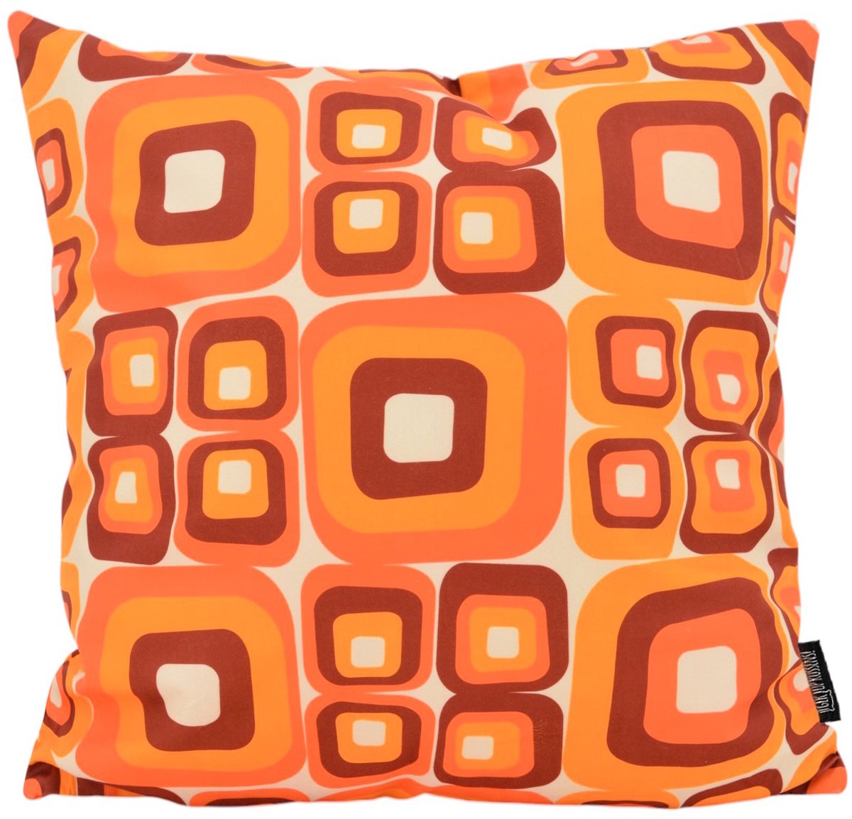 Gek op Kussens! Sierkussen Retro Style #8 | 45 x 45 cm | Katoen/Polyester Oranje-Geel