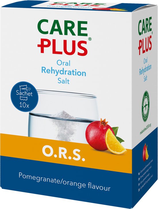 Care Plus ORS zakjes (Oral Rehydration Salt) - Granaatappel / Sinaasappel