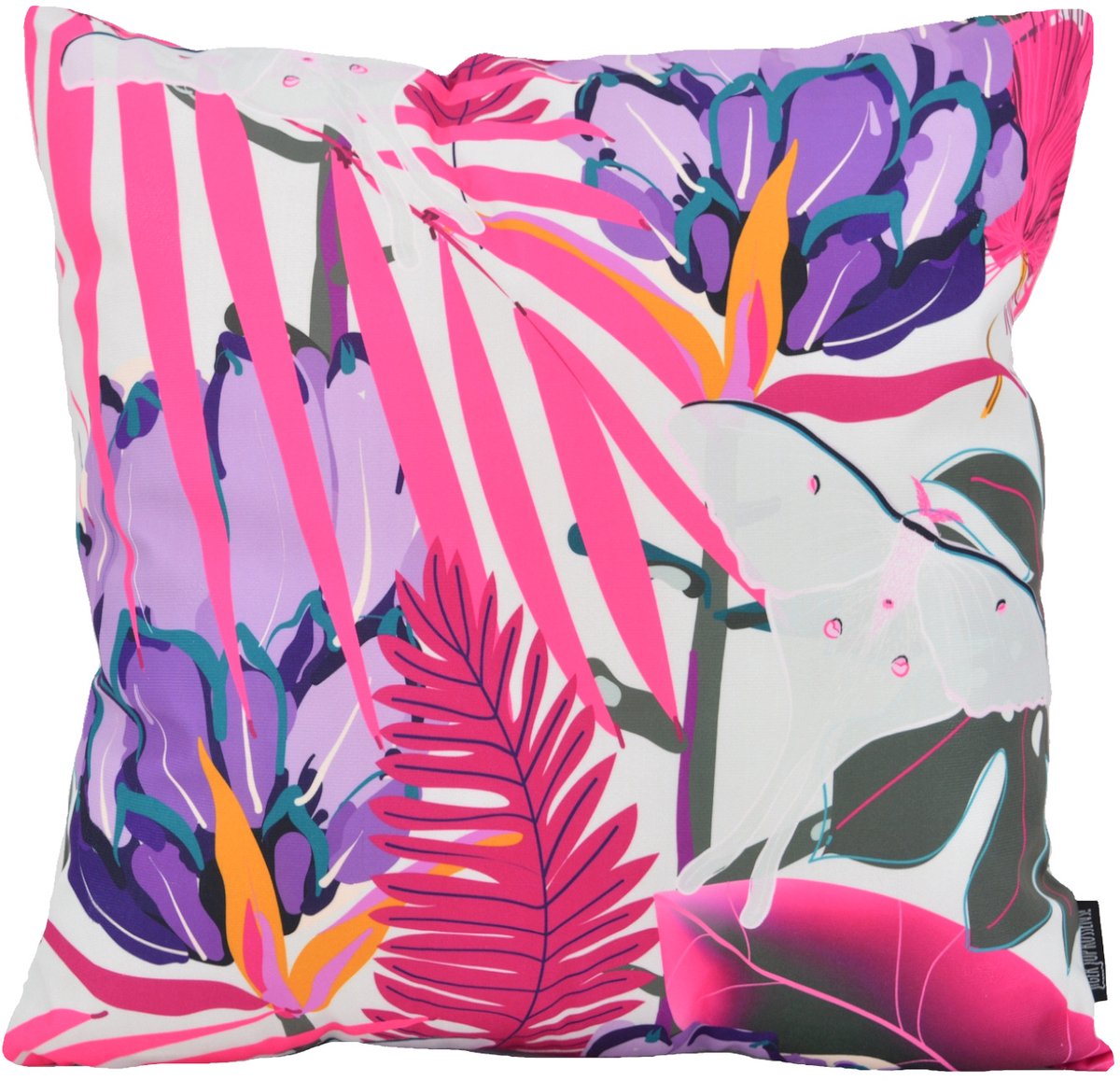 Gek op Kussens! Sierkussen Nayara Leaves | 45 x 45 cm | Katoen/Polyester Roze
