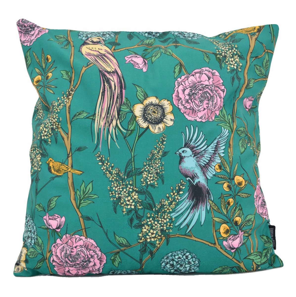 Gek op Kussens! Sierkussen Beau Birds | 45 x 45 cm | Katoen/Polyester petrol