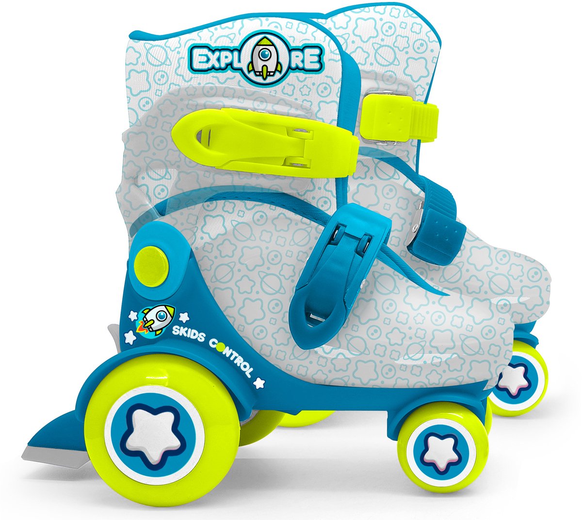 Rolschaatsen „Explore“ met doorzichtige schaal maten Blauw