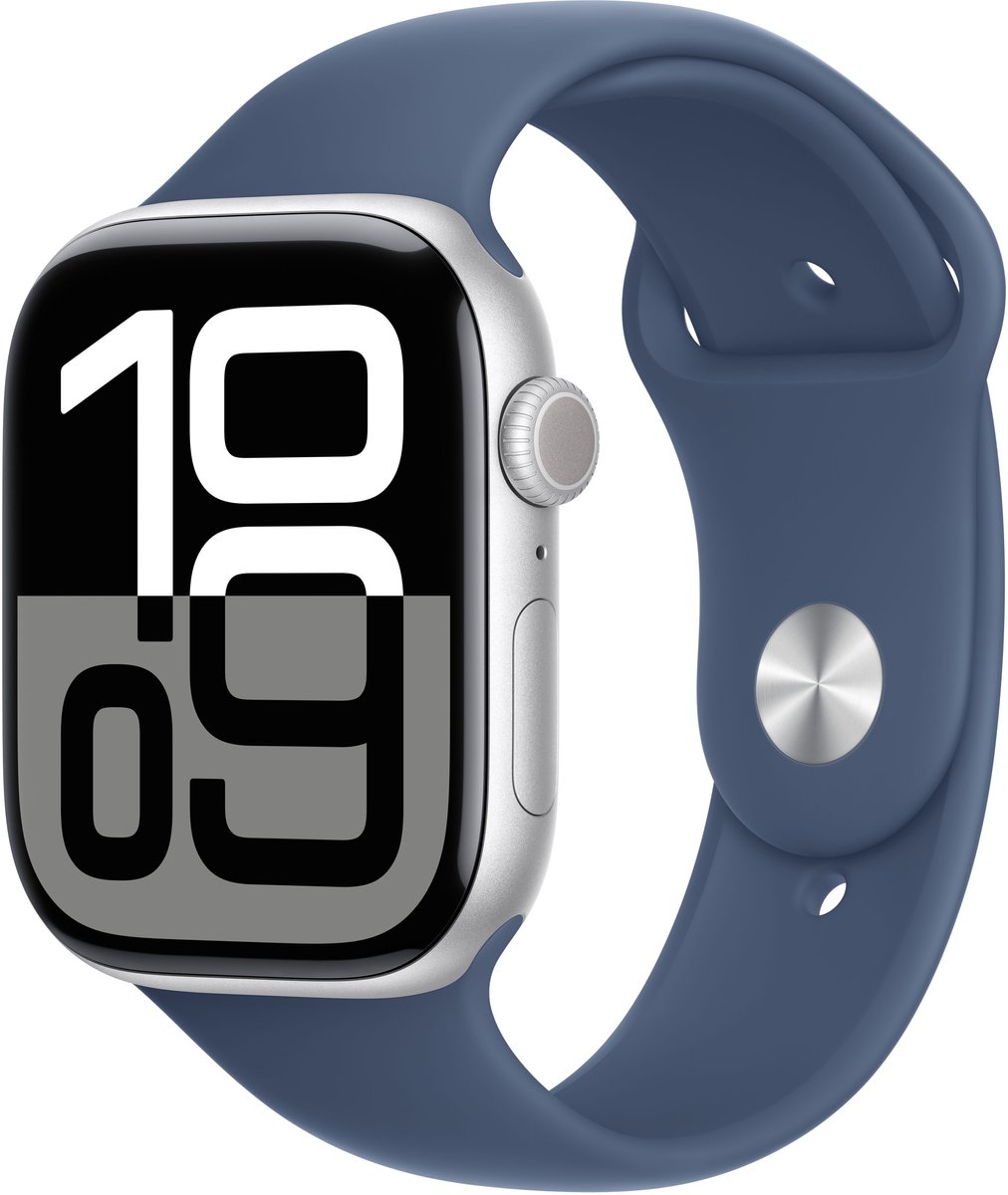 Apple Watch Series 10 Gps 46mm Sport Band Zilver M-L