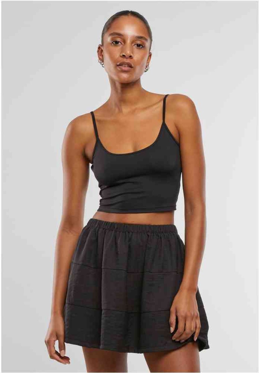 Urban Classics Basic Low Back Neckline Mouwloze top 4XL Zwart