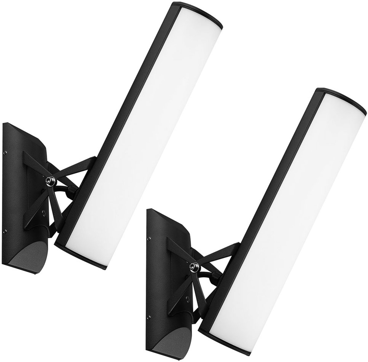 Globo Lighting LED buitenwandlamp ALU woning terras gevelverlichting grijs verstelbaar set van 2