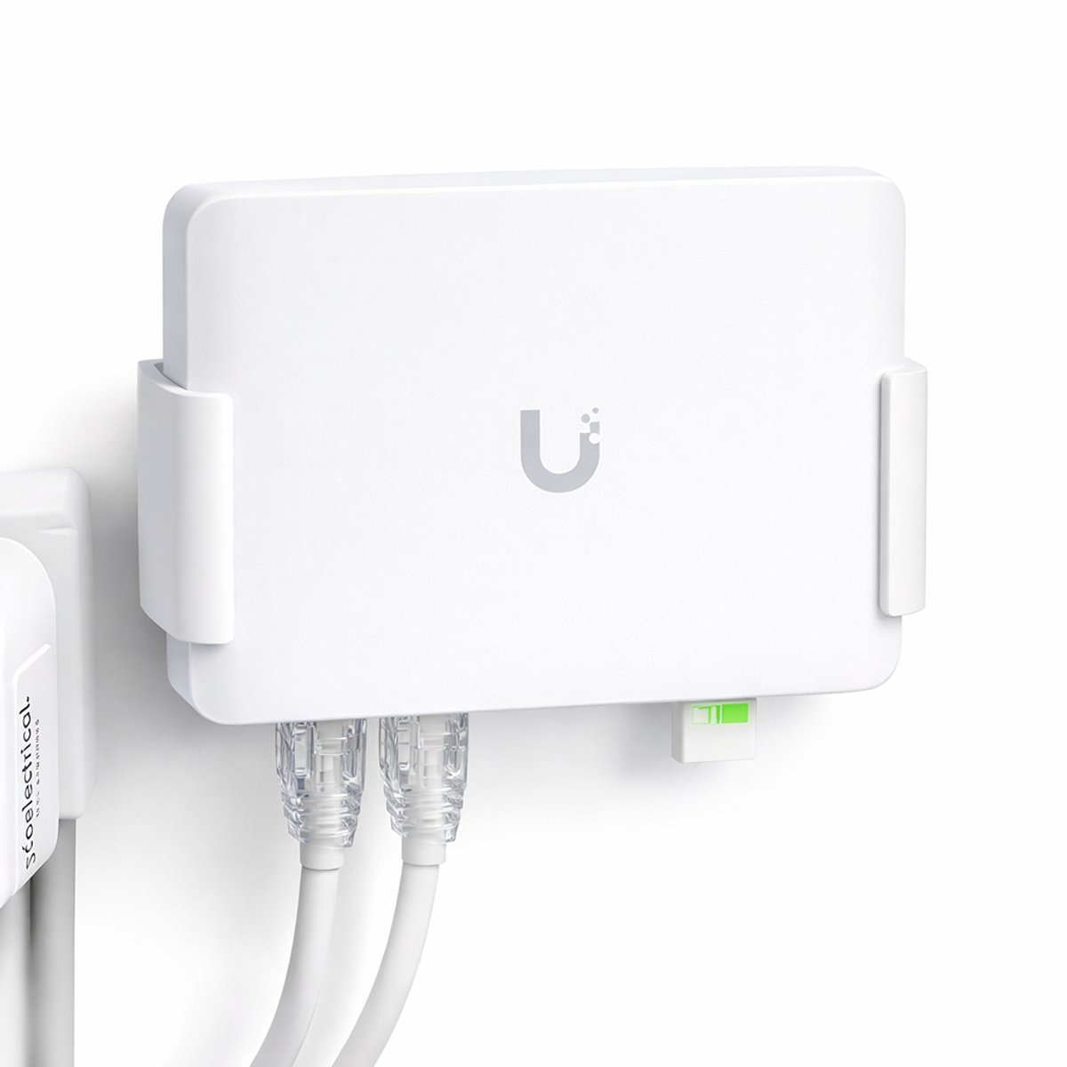 Muurbeugel Geschikt voor Ubiquiti UniFi USW-Flex-Mini 2.5G – Wandhouder voor Netwerk Switch – Wand- of Onder Bureau Montage – Compact Netwerk Accessoire