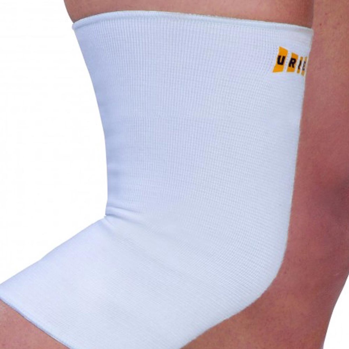 Uriel - Lange kniebrace - Kniebandage - Knie ondersteuning - Unisex - Wit - Maat S