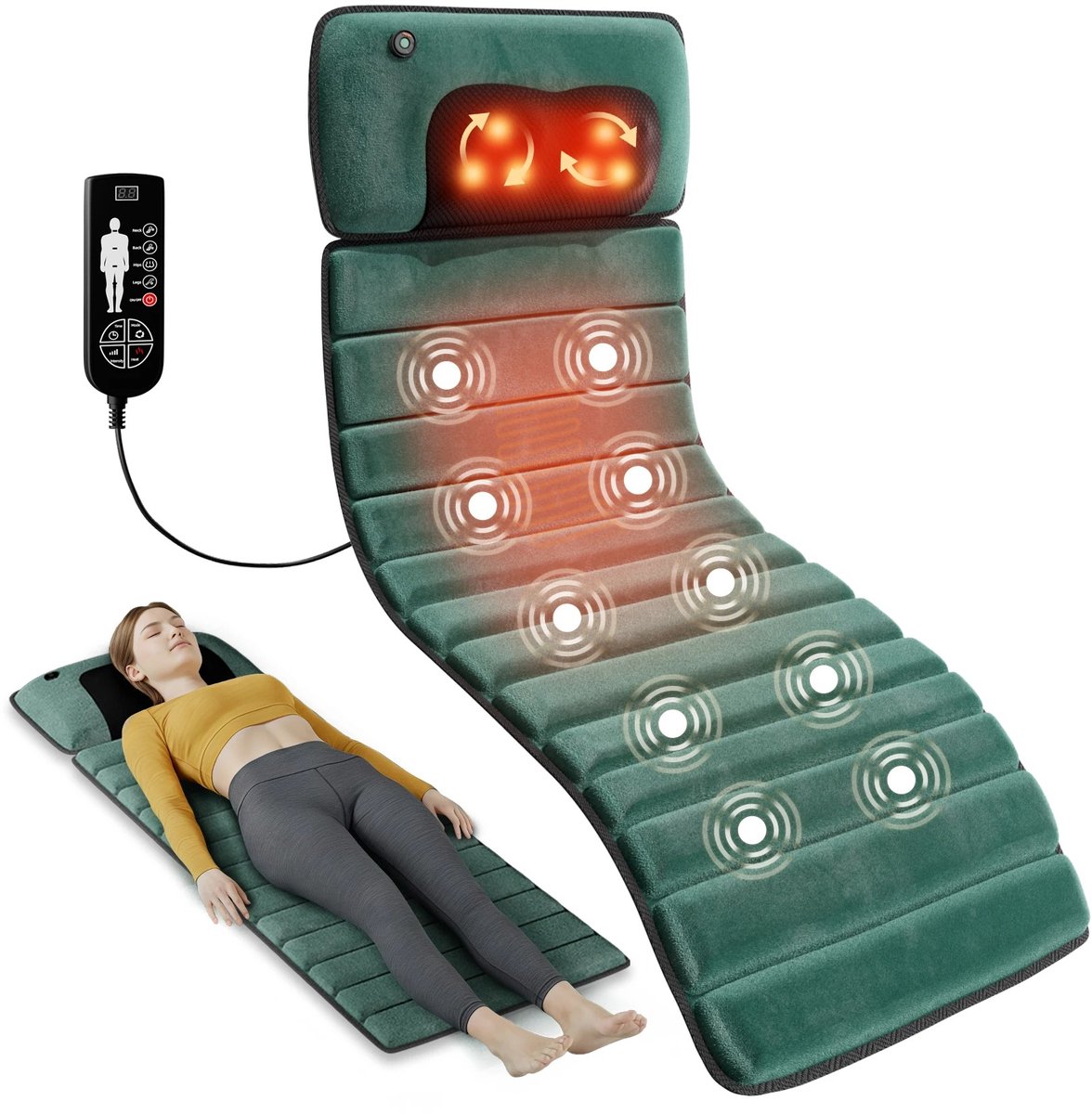 House of Balance Shiatsu Comfort - Massage Mat - Nek- en Voetmassage - Diepe Spierontspanning - Full Body Massage - Massagematras thumbnail 2