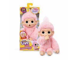 Little Live Pets - My Baby Monkey minis 'Luna Lemon' baby-aapje - Interactieve pluchen knuffel