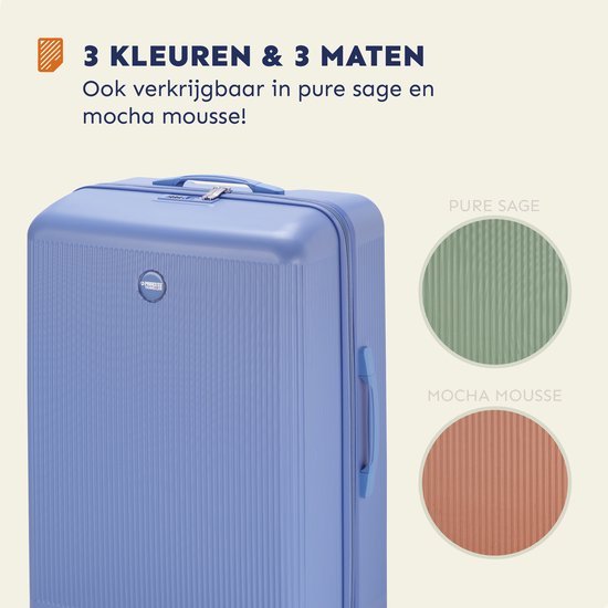 Princess Traveller Oceans – Grote Reiskoffer – Cornflower Blue – TSA-Slot – 98L koffer – 77x52x29 cm – GRS gecertificeerd