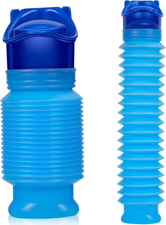 Een draagbare noodurinoirfles, geschikt voor zowel mannen als vrouwen en kinderen, opvouwbaar, ideaal voor kamperen, reizen en files, 750 ml.