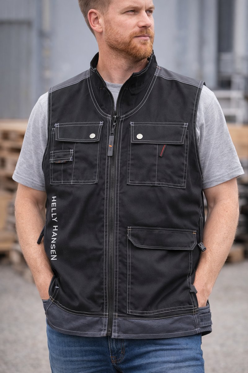 Bodywarmer Heren – Helly Hansen Chelsea Werkbodywarmer – HH Workwear – – Stevig & Professioneel Zwart