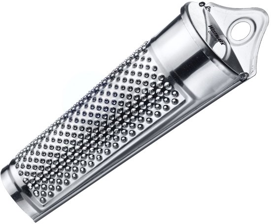 Westmark Nootmuskaatrasp, met opbergvak voor nootmuskaat, lengte: 15 cm, roestvrij staal, zilver, 11532270