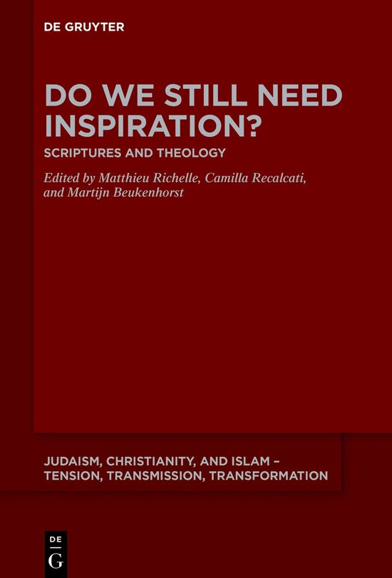 Couverture du livre 'Do We Still Need Inspiration? Scriptures and Theology', fond rouge avec texte blanc.