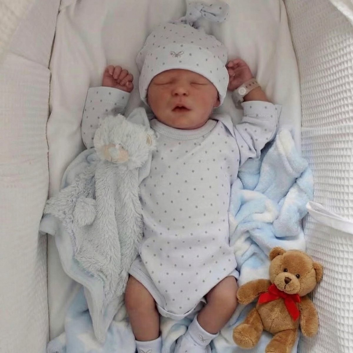 43 cm Levensechte Reborn Babypop - Volledig Siliconen Pasgeboren Meisje - Speelgoed vanaf 3 Jaar - Inclusief Fopspeen & Flesje