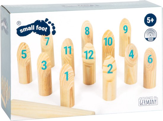 Small Foot - Houten Kubb met Nummers Werpspel in Tas, 13dlg. van Small Foot — afbeelding 2