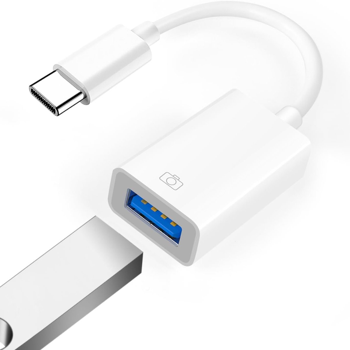 RONN® Sd Kaart Lezer - SD-kaart - SD-kaartlezer USB-C - Wit - 11cm x 10cm x 2cm
