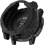 Stravo TPU Beschermhoesje geschikt voor Garmin Instinct 3 (50mm) – Rugged Bescherm Case – Flexibele TPU Bumper – Zwart