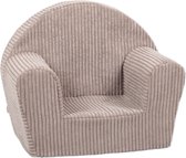 Kinderzetel Corduroy Beige - Velvet - Kinderfauteuil Ribstof - Kinderbank Superzacht - Kindersofa - Kinder fauteuil Ribfluweel- Kinderzeteljes peuters - Kinder zetel - Kinderstoel - kinderfauteuils - Gomoor