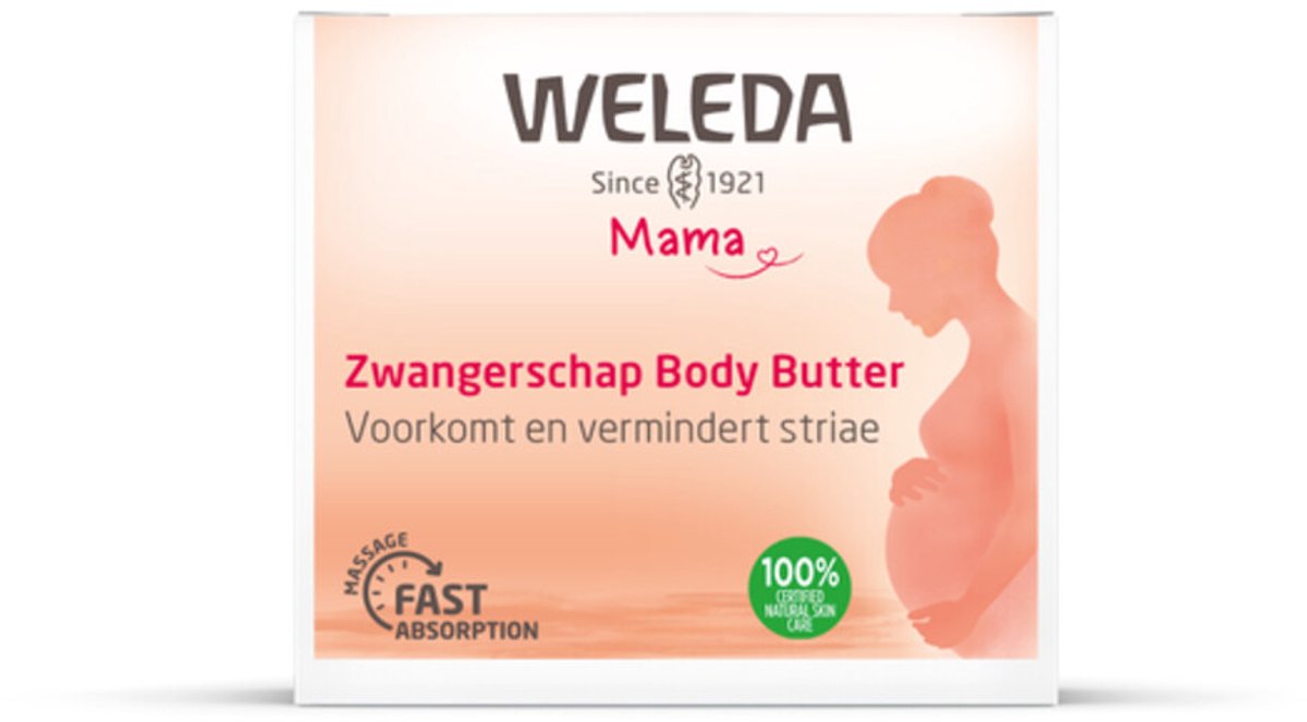 Bol.com WELEDA Zwangerschap Body Butter - Roos & Sinaasappel - Striae Voorkomen & Verminderen - 100% Natuurlijke Ingrediënten - ... aanbieding