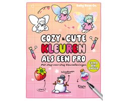 Omslag van Cozy & cute kleurboek Belly Bean Co. - Cozy & cute kleuren als een pro
