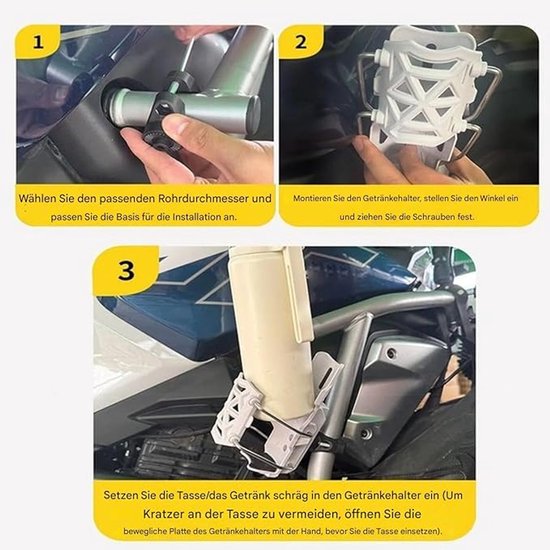 Drinkfleshouder - Zelfaanpassende Bekerhouder - Bidonhouder - 360° Draaibare Bidonhouder - Met Automatische Klemming - Bekerhouder Auto - Verstelbare Bekerhouder - Universele Bekerhouder Voor Fietsen — afbeelding 2