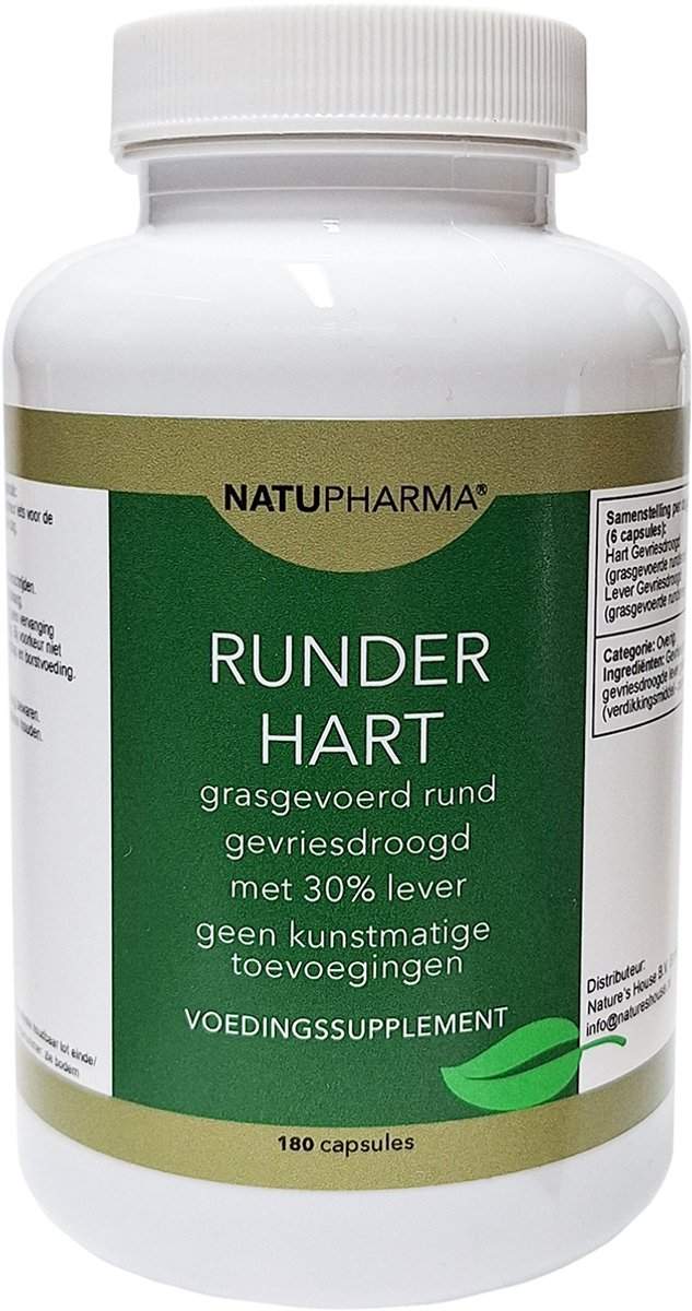 Natupharma Runderhart (van grasgevoerd rund) 180 capsules