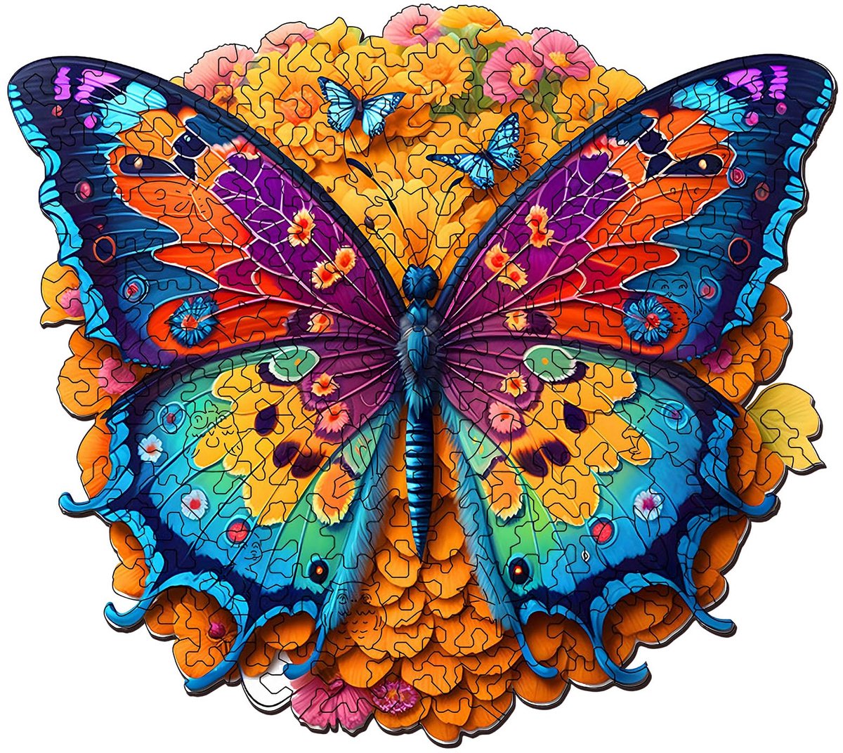 Kraftverdia Puzzel 450 Stukjes Volwassenen - Legpuzzel Houten vlinder - Moeilijke Legpuzzel voor Volwassenen