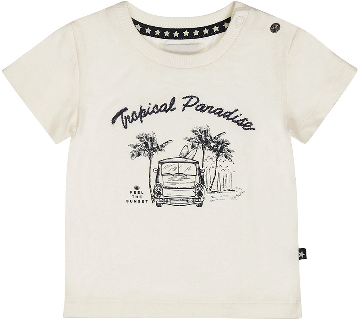 Dirkje - T-shirt - Maat 74 - Off-white