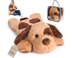 Verzwaringsknuffel Hond 2,3 KG - Weighted Stuffed Animal - Verzwaringsknuffel Volwassenen - Verzwarings Knuffel - Antistress Knuffel - Verzwaringsknuffel Kind Therapeutisch Speelgoed, Machinewasbaar - Ideaal voor Stressverlichting en Focus