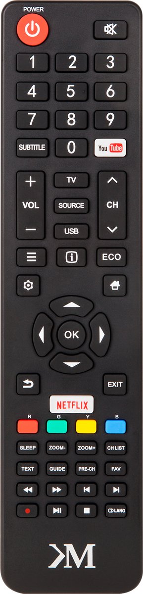 Krüger&Matz - Smart TV Afstandsbediening - Eenvoudige Vervanging - Geen Programmatie Nodig