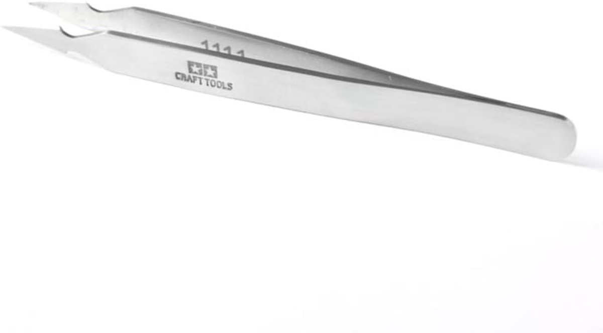 Decorpincet - Precisie Pincet - Modelbouw Werk - Roestvrij Staal - 18 cm - Zilver