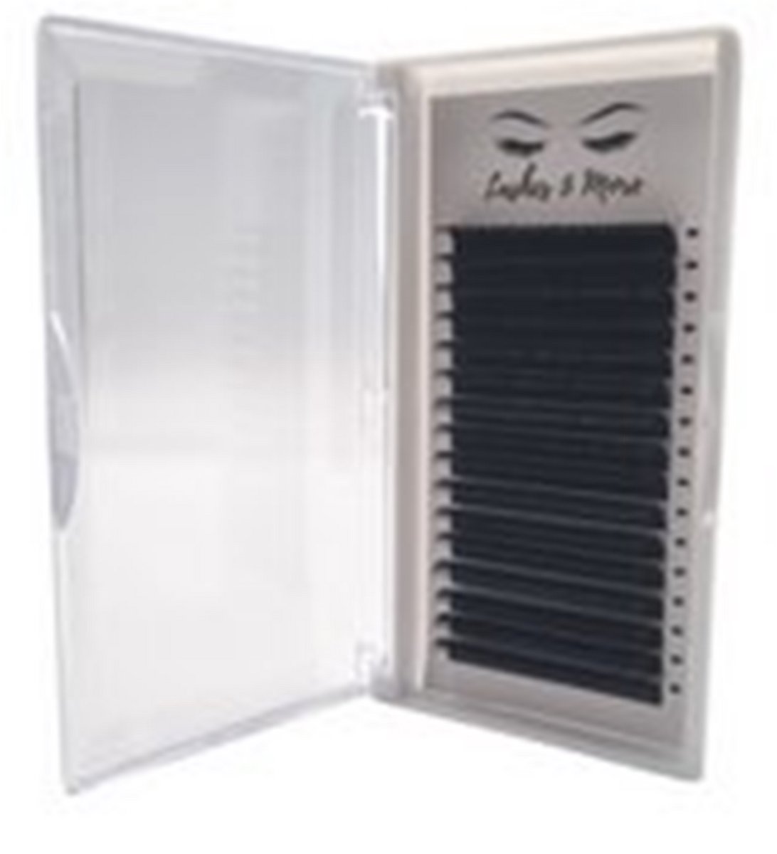 Wimperextensions One by One – D Krul – 0.20 – 14 mm – Flat Lashes – 16 Rijen – Lashes & More