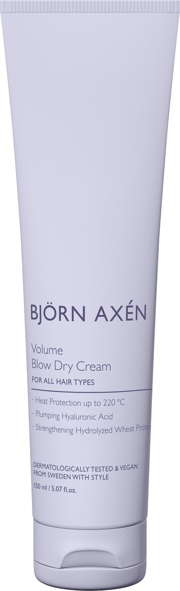 Björn Axén Volume Blow Dry Cream 150 ml – Volume-Boost & Versterkende Stylingcrème - Hydrateert & Geeft Body En Hold Bij Föhnen - Verrijkt Met Hyaluronzuur & Hydrolyzed Wheat Protein - Vegan & Dermatologisch Getest