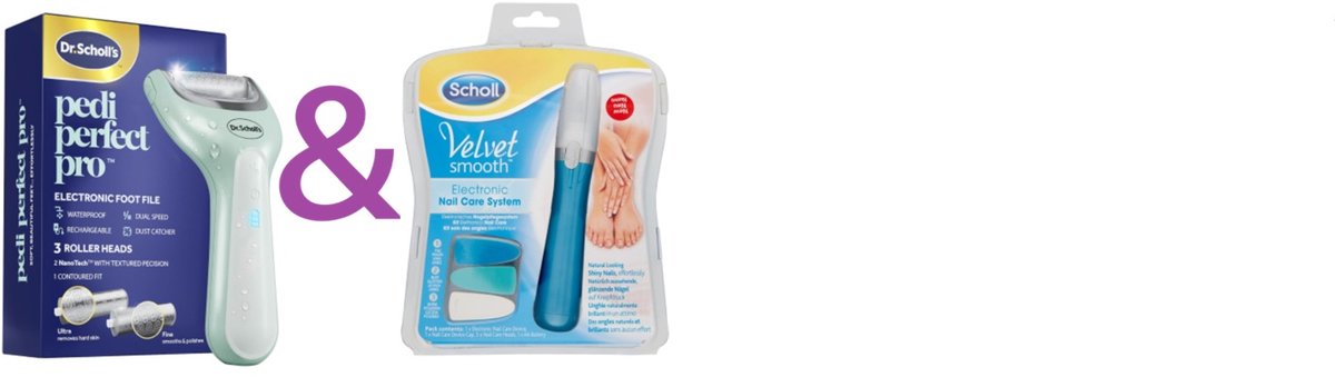 Scholl Velvet Smooth - Express Pedi - Elektrische voetvijl + Scholl Velvet Smooth Elektronisch Nagelverzorgingssysteem 1st