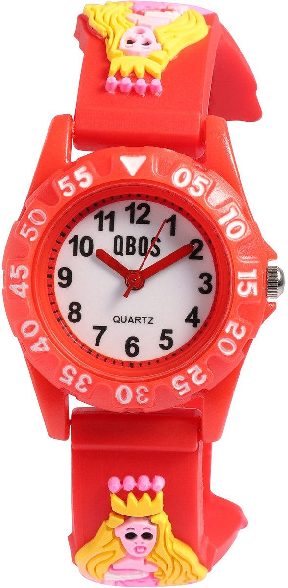 QBOS QBOS kinderhorloge 4500044 Prinses met siliconen band