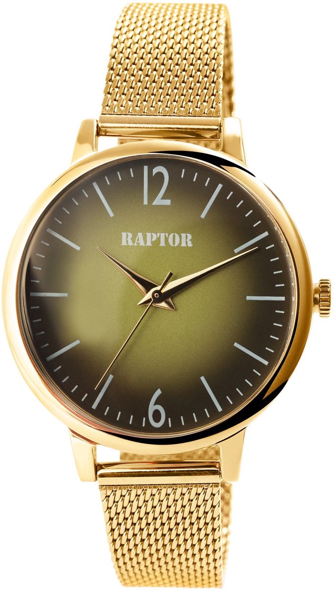 Raptor dameshorloge roestvrij staal Milena RAPTOR dameshorloge "Milena" met roestvrijstalen meshband