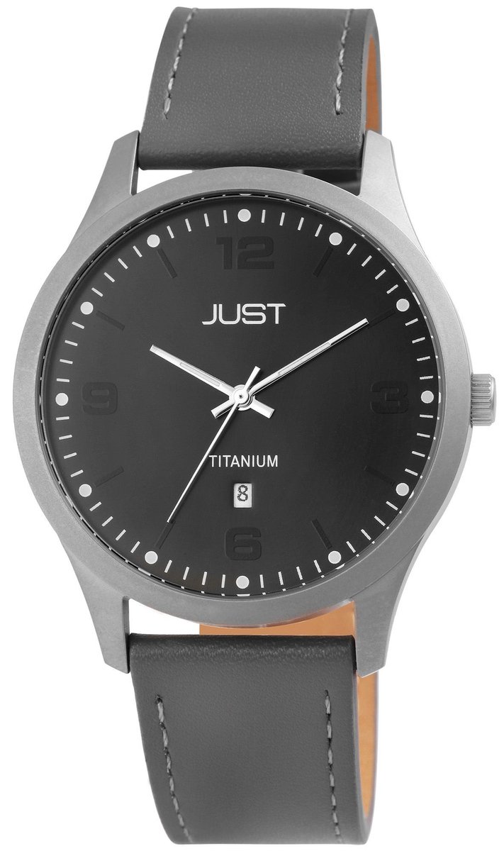 JUST Herenhorloge van echt leer Ferrish Just Titan herenhorloge met echte leren band