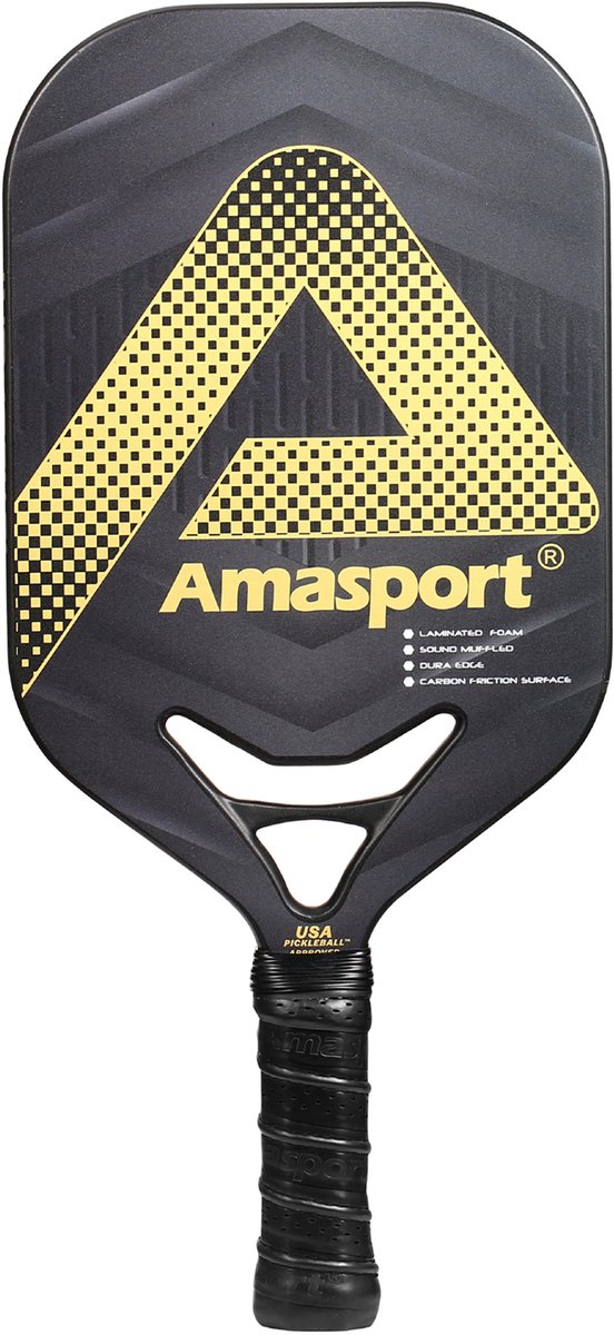 Pickleball Paddle JP80-1 Goud – Carbon Paddle – Power & Control – AMA Sport