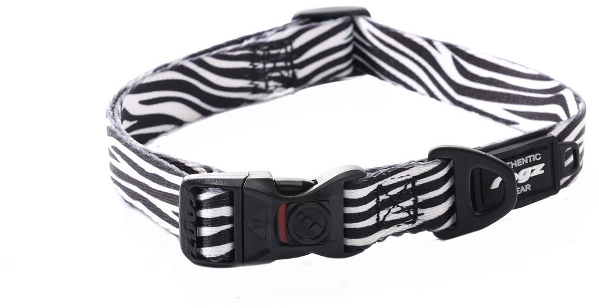 Rogz Fusion Halsband Zebra - Hondenhalsband - L