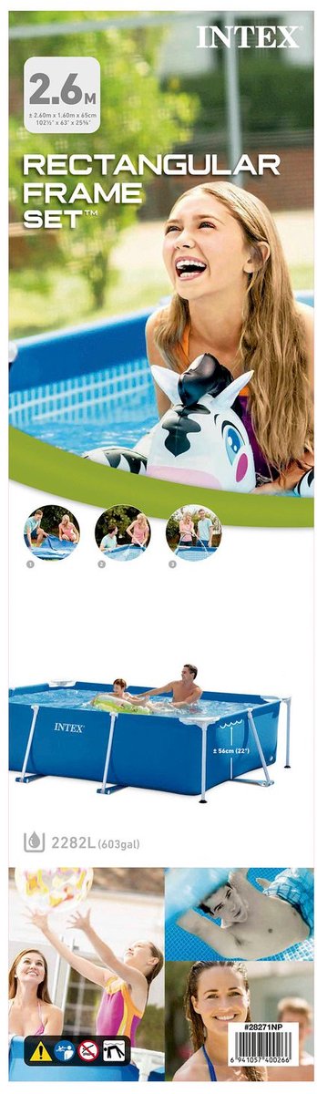 Intex Rechthoekig Opzetzwembad - 260 x 160 x 65 cm — afbeelding 18
