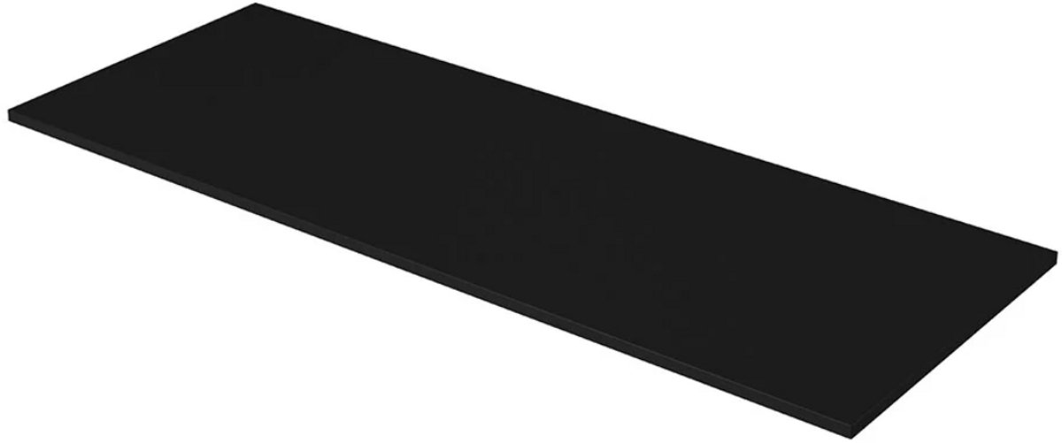 Nicole badkamerwerkblad 120 cm - Mat zwart | MDF met ABS-rand | 120x45,5 cm