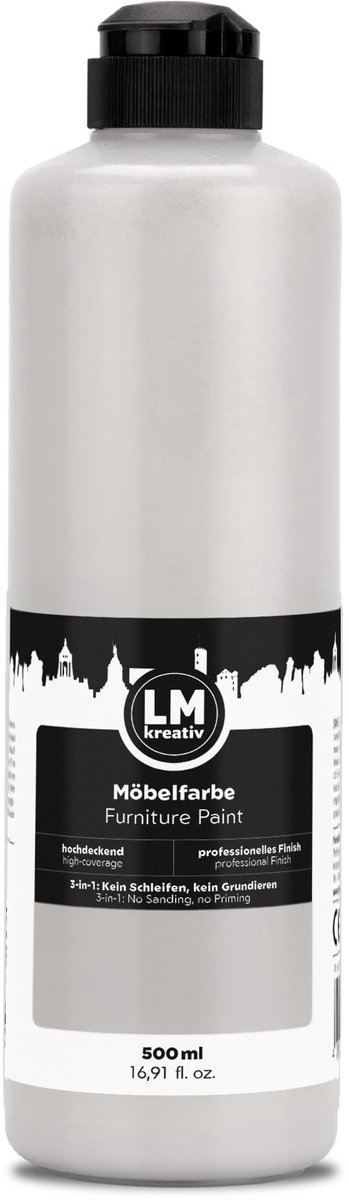 LM-Kreativ meubelverf – 500 ml – lichtgrijs – zonder schuren